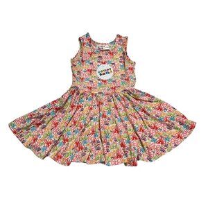 Dot Dot Smile NWT Baby Girl Size 12/24M Bows Tank Twirl Dress Attached Brief NEW